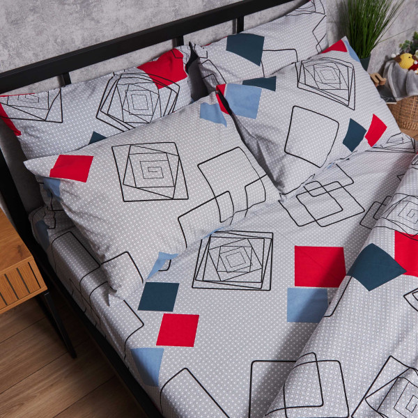 Фото - Комплект постельного белья Moon&Star Бязь Gold Люкс Urban Grid 175х210 см 50х70 2 шт. (MS-890000547)