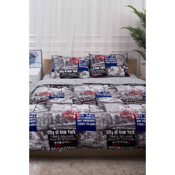 Фото - Комплект постельного белья Moon&Star 200х220 см нав. 2х50х70 New York Бязь Gold Люкс (MS-820001222)