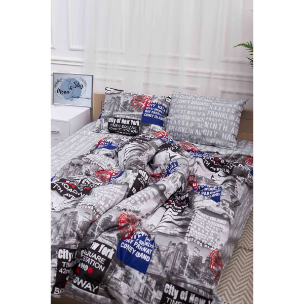 Фото - Комплект постельного белья Moon&Star 175х210 см нав. 2х40х60 New York Бязь Gold Люкс (MS-820001216)