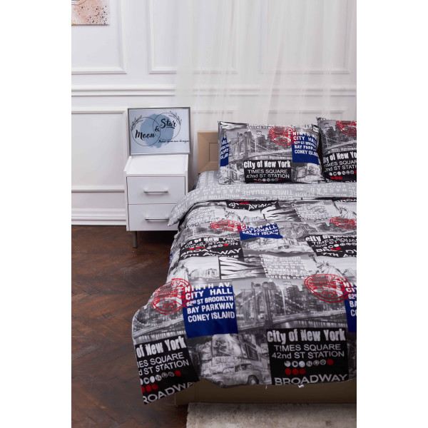 Фото - Комплект постельного белья Moon&Star 175х210 см нав. 2х50х70 New York Бязь Gold Люкс (MS-820001217)