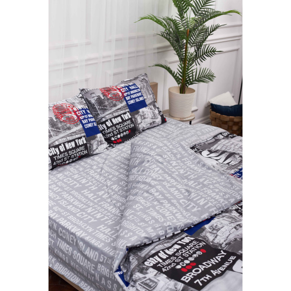 Фото - Комплект постельного белья Moon&Star 200х220 см нав. 2х50х70 New York Бязь Gold Люкс (MS-820001222)