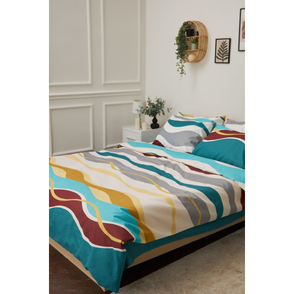 Фото - Комплект постельного белья Moon&Star King Size 220x240 см нав. 4х70х70 Tangerine Микросатин Premium (MS-820001427)