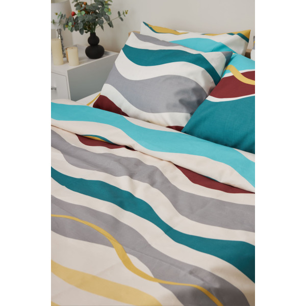 Фото - Комплект постельного белья Moon&Star King Size 220x240 см нав. 4х70х70 Tangerine Микросатин Premium (MS-820001427)