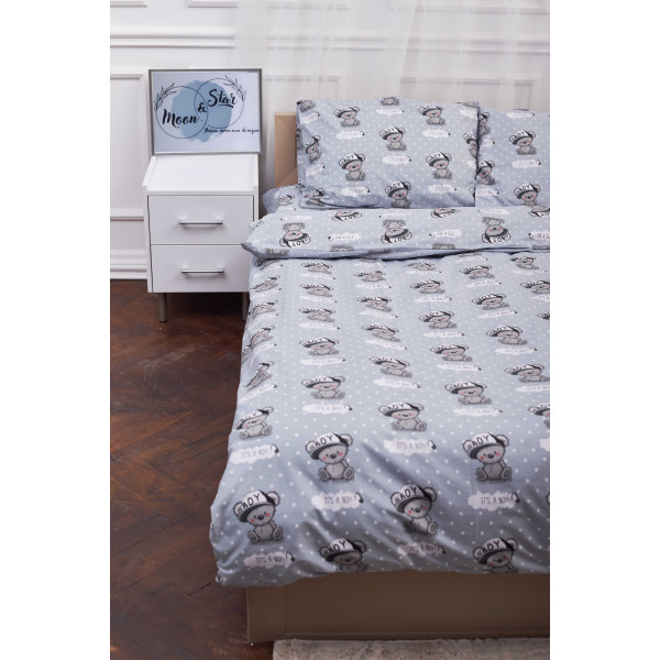 Фото - Комплект постельного белья Moon&Star King Size 220x240 Teddy Boy Бязь Gold Люкс (MS-820001355)