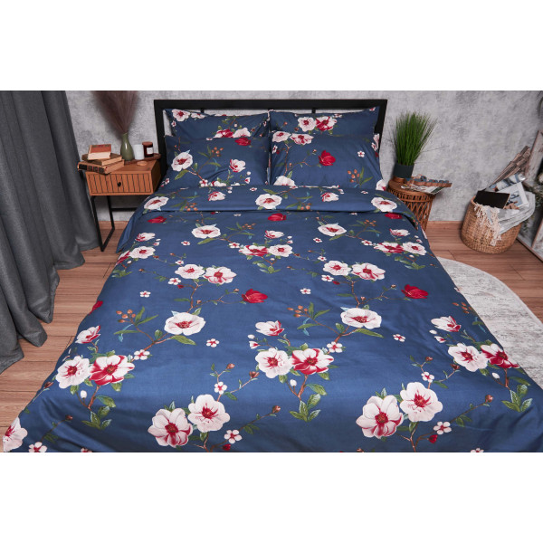 Фото - Комплект постельного белья Moon&Star Полисатин Premium «Bush Peony» 143х210 см нав.4х70х70 (MS-820003729)