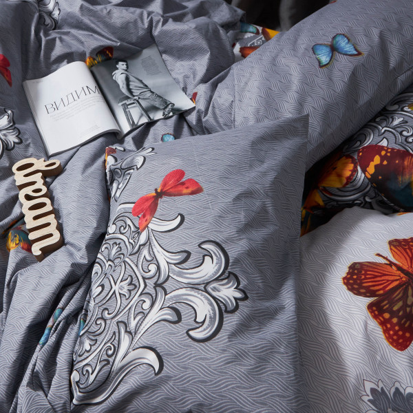 Фото - Комплект постельного белья Moon&Star Микросатин Premium Butterfly Dream King Size 220x240 нав. 4х50х70 (MS-820008153)