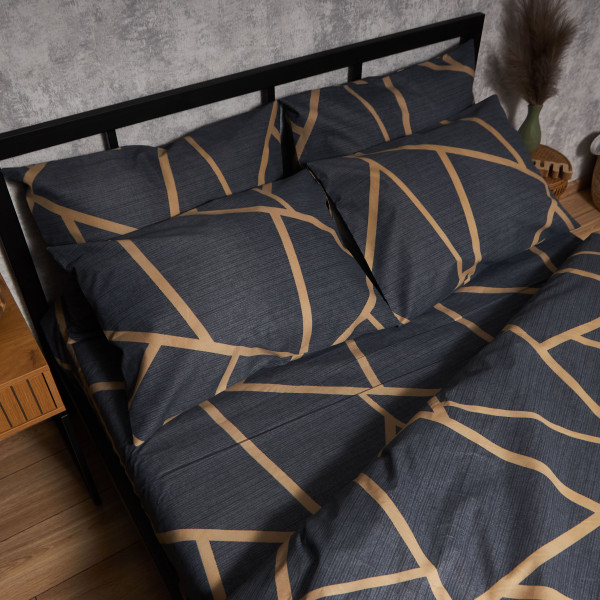 Фото - Комплект постельного белья Moon&Star Микросатин Premium Deep Blue Luxe 175х210 нав. 2х70х70 (MS-820009877)