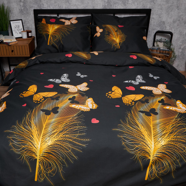 Фото - Комплект постельного белья Moon&Star Premium Golden Flutter 143х210 нав. 4х70х70 (MS-820007824)