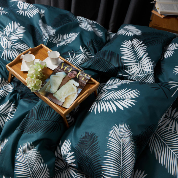 Фото - Комплект постельного белья Moon&Star Микросатин Premium «Green Oasis» 160х220 нав. 2х40х60 (MS-820007860)