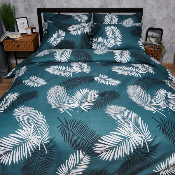 Фото - Комплект постельного белья Moon&Star Микросатин Premium «Green Oasis» 160х220 нав. 2х40х60 (MS-820007860)