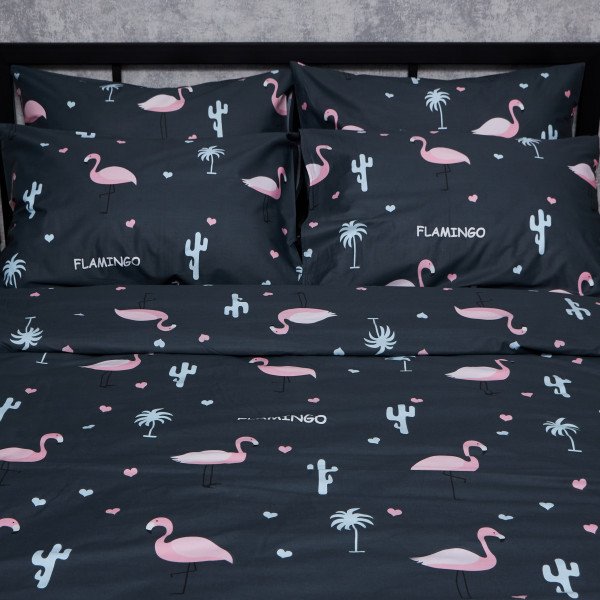 Фото - Комплект постельного белья Moon&Star Satin Elit Flamingo 160х220 нав. 2х70х70 (MS-820008317)