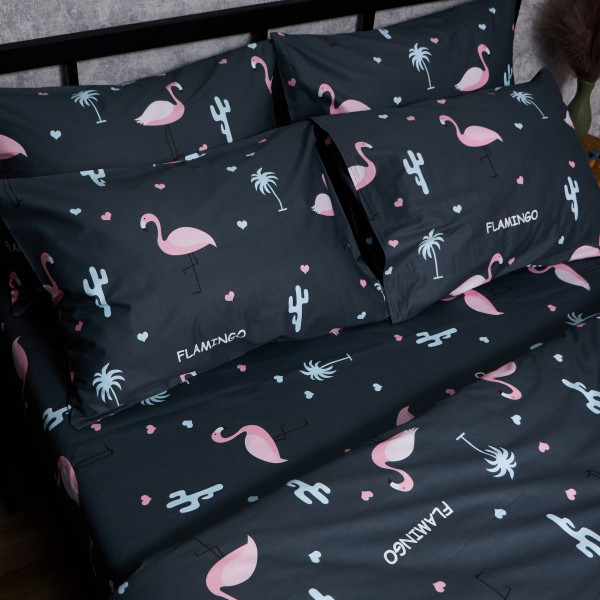 Фото - Комплект постельного белья Moon&Star Satin Elit Flamingo 160х220 нав. 2х70х70 (MS-820008317)