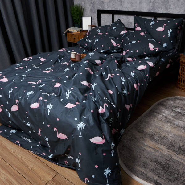 Фото - Комплект постельного белья Moon&Star Satin Elit «Flamingo» King Size 220x240 см нав. 2х40х60 (MS-820008295)