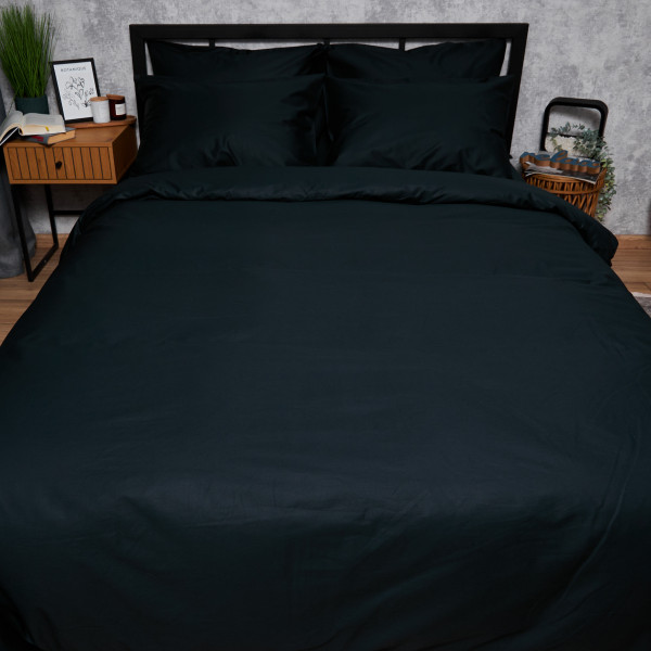 Фото - Комплект постельного белья Moon&Star Satin Premium Black Velvet 160х220х2 нав. 4х70х70 (MS-820008504)
