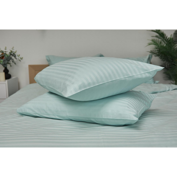 Фото - Комплект постельного белья Moon&Star 160х220х2 нав. 4х70х70 Stripe Mint Satin Stripe (MS-820000624)