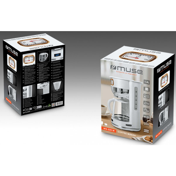 Фото - Кофеварка капельная Muse MS-220 W