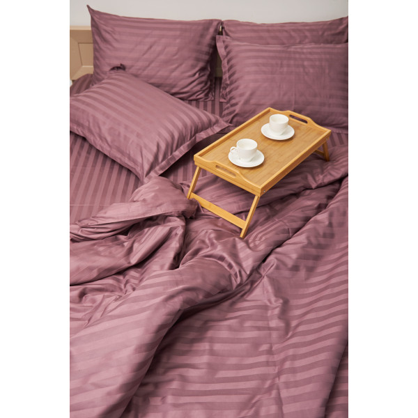 Фото - Комплект постельного белья Moon&Star 143х210х2 нав. 4х50х70 Garnet Satin Stripe (MS-820000553)