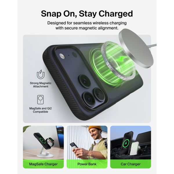 Фото - Чехол для смартфона Belkin for iPhone 17 Pro Max Magnetic Protective Grip Black (MSA036HQBK)