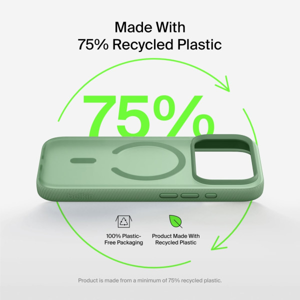 Фото - Чехол для смартфона Belkin for iPhone 17 Pro Max Magnetic Protective Grip Sage (MSA036HQSE)