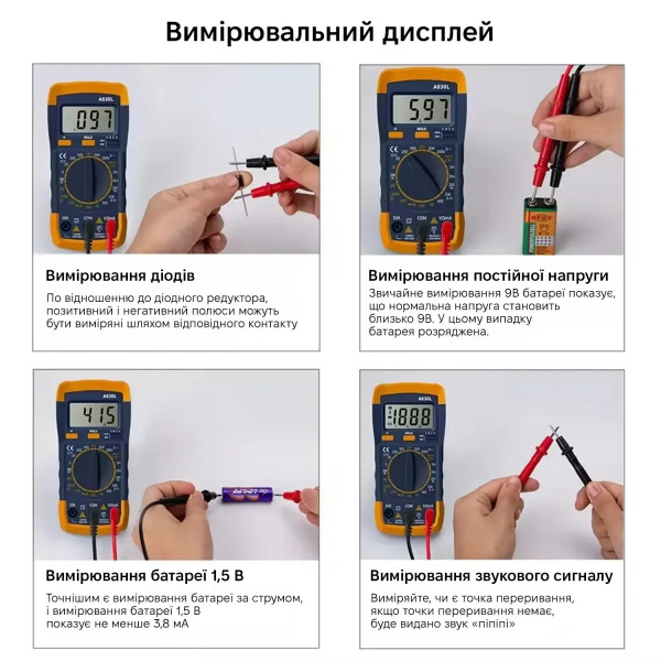 Фото - Измерительный прибор Kingsdun Мультиметр KS-A830L Blue