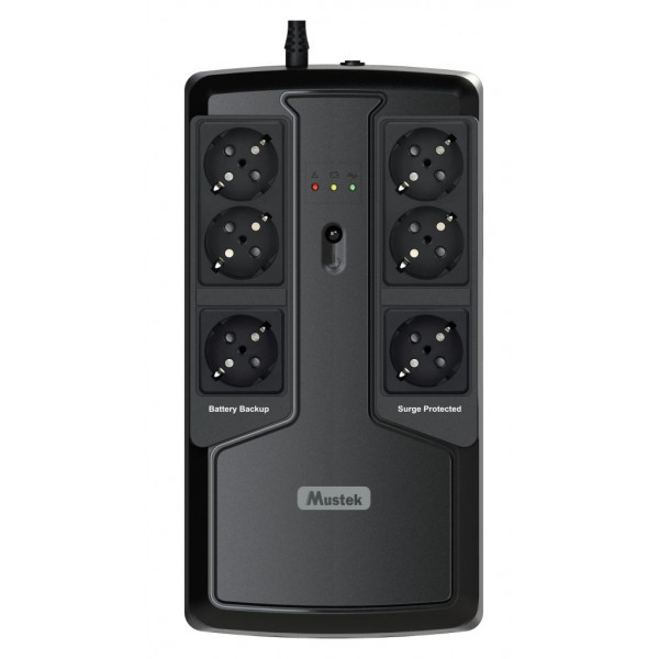 Фото - Источник бесперебойного питания Mustek PowerMust 600 Offline 600VA/300W USB (600-LED-OFF-T10)