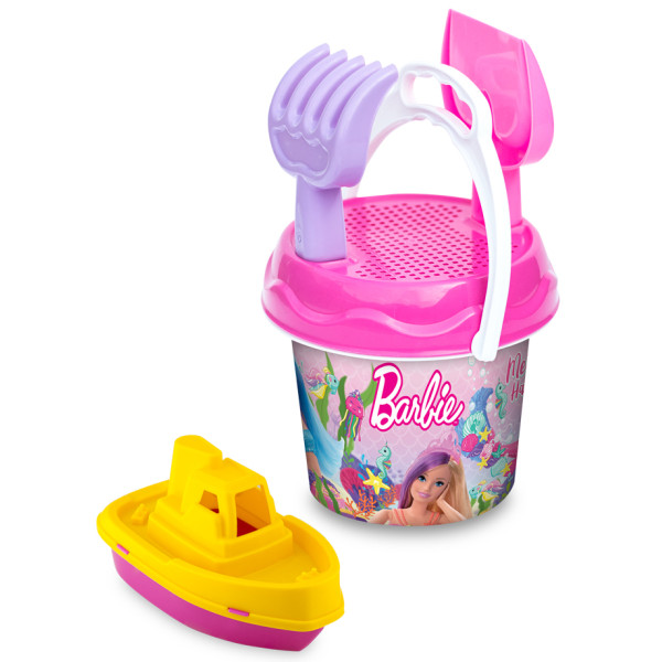 Фото - Набор для игры в песочнице dede в корзине Barbie (03470)