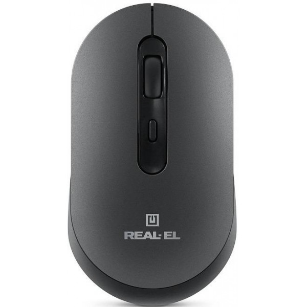 Фото - Мышь беспроводная REAL-EL RM-470W Dark Gray (EL123200049) Фото - Мышь беспроводная REAL-EL RM-470W Dark Gray (EL123200049)