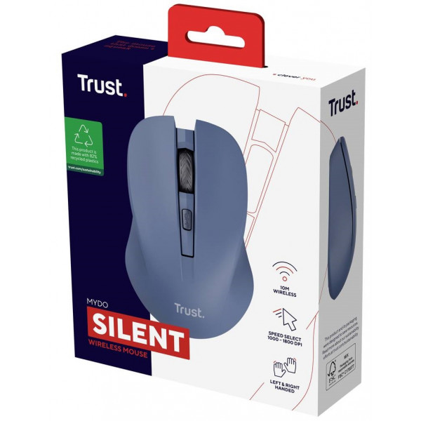 Фото - Уценка - Мышь беспроводная Trust MYDO SILENT WL Blue (25041)