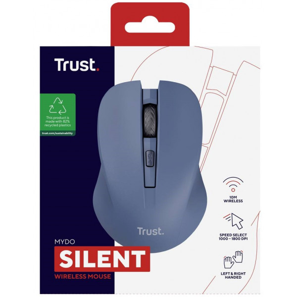 Фото - Уценка - Мышь беспроводная Trust MYDO SILENT WL Blue (25041)