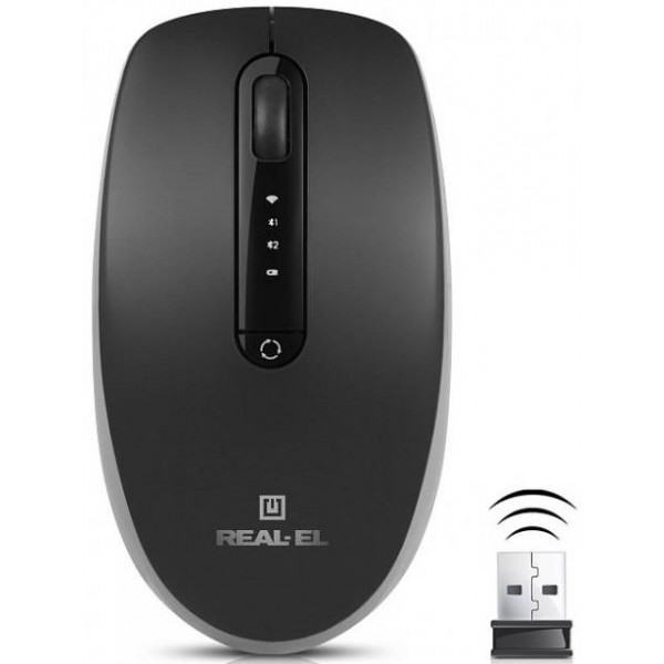 Фото - Мышь беспроводная REAL-EL RM-455W Black