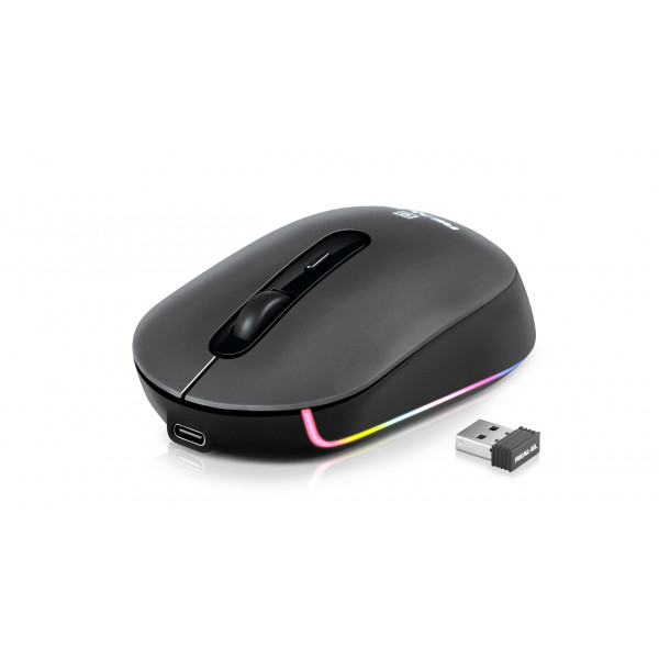 Фото - Мышь беспроводная REAL-EL RM-470W Dark Gray (EL123200049)