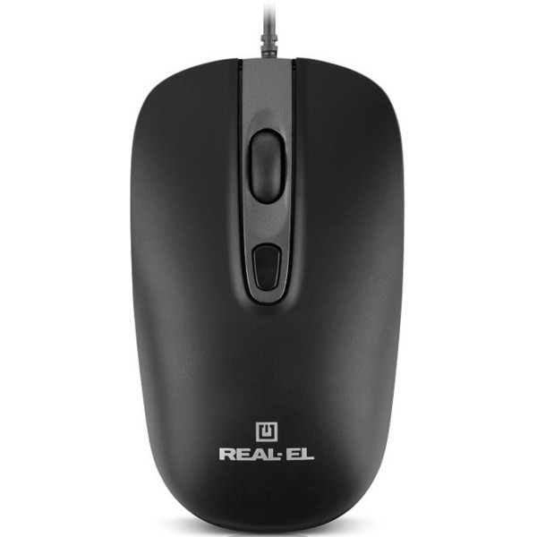 Фото - Мышь проводная REAL-EL RM-222 Black (EL123200040)