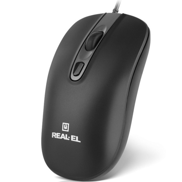 Фото - Мышь проводная REAL-EL RM-222 Black (EL123200040)