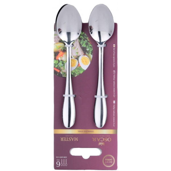 Фото - Набор чайных ложек OSCAR Master 6 шт. (OSR-6001-4/6)