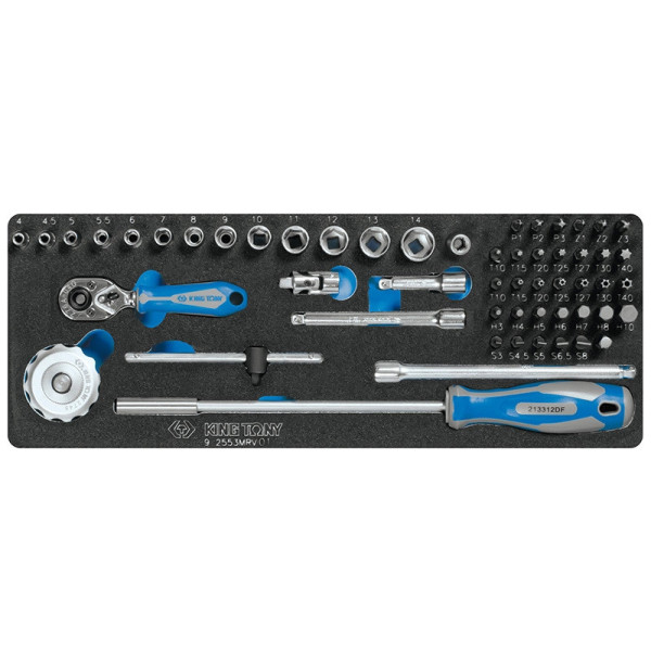 Фото - Набор торцевых головок KING TONY 1/4" 55 пр. (9-2553MRV01)