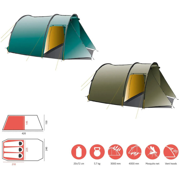 Фото - Палатка Grand Canyon Robson 3 Capulet Olive (330027)