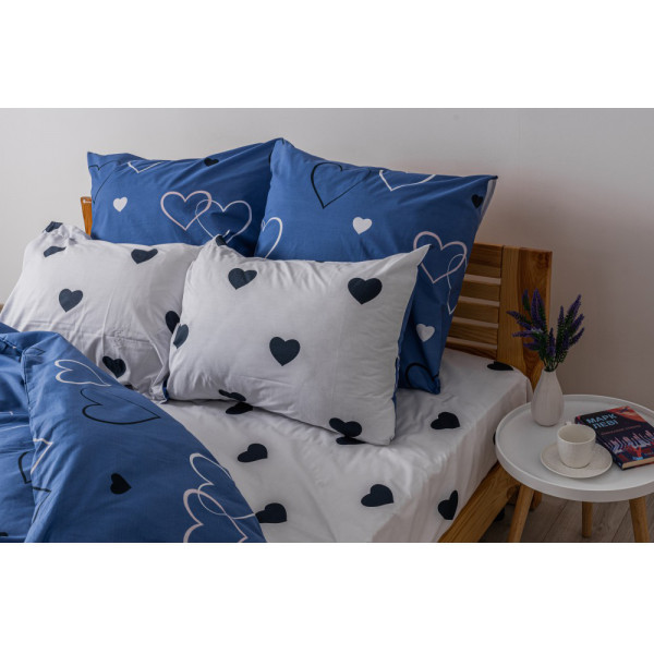 Фото - Комплект постельного белья ТЕП Happy Sleep Navy Blue Love 31 (2-03795_24829)