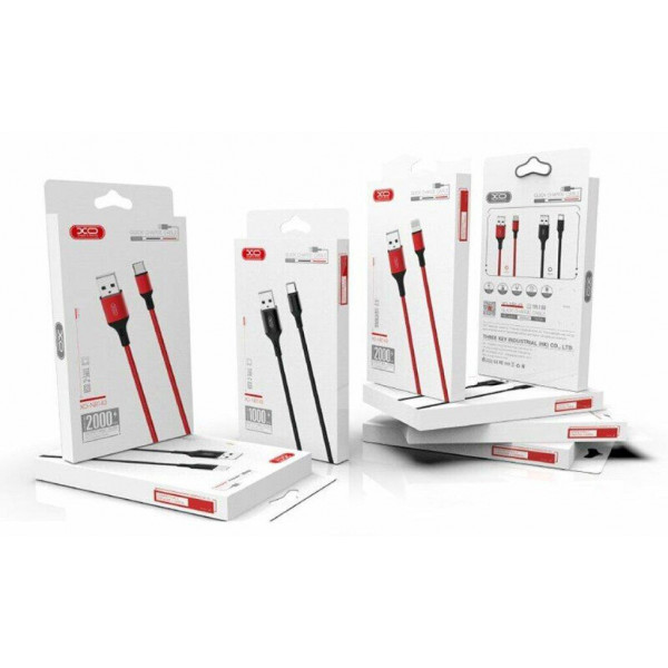 Фото - Кабель синхронизации данных XO microUSB NB143 Braided 1.5A/2m Red (NB143-M2-RD)