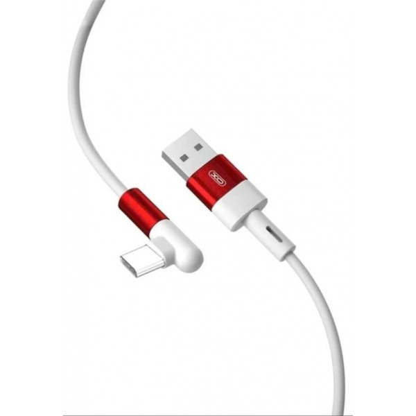 Фото - Кабель синхронизации данных XO microUSB NB152 Elbow 2.4A/1m White (NB152-M-1-WH)