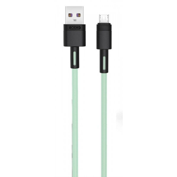 Фото - Кабель синхронизации данных XO microUSB NBQ166 5A/1m Green (NB166-M-1-GR)