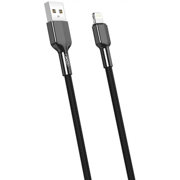 Фото - Кабель синхронизации данных XO lightning NB182 2.4A/1m Black (NB182-L-1-BK)