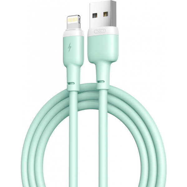 Фото - Кабель синхронизации данных XO Lightning NB208 Liquid Silicone 2.1A/1m Green (NB208-L-1-GR)