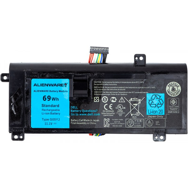 Фото - Аккумулятор для ноутбука PowerPlant Dell Alienware 14 Series (G05YJ) 11.1V 69Wh (original) (NB441594)