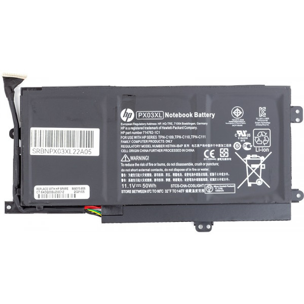 Фото - Аккумулятор для ноутбука PowerPlant HP ENVY 14 Ultrabook (PX03XL) 11.1V 50Wh (original) (NB461059) Фото - Аккумулятор для ноутбука PowerPlant HP ENVY 14 Ultrabook (PX03XL) 11.1V 50Wh (original) (NB461059)