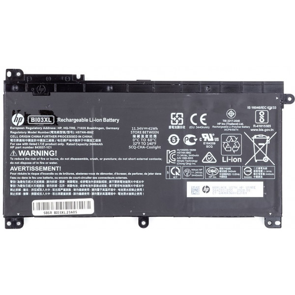 Фото - Аккумулятор для ноутбука PowerPlant HP Omen 15 (BI03XL) 11.34V 3440mAh (original) (NB461769)