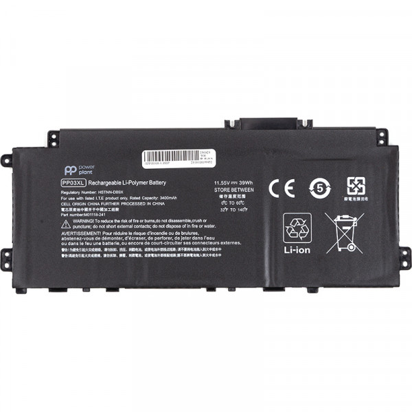Фото - Аккумулятор для ноутбука PowerPlant HP Pavilion x360 14-DV Series (PP03XL) 11.55V 3400mAh (NB462230)