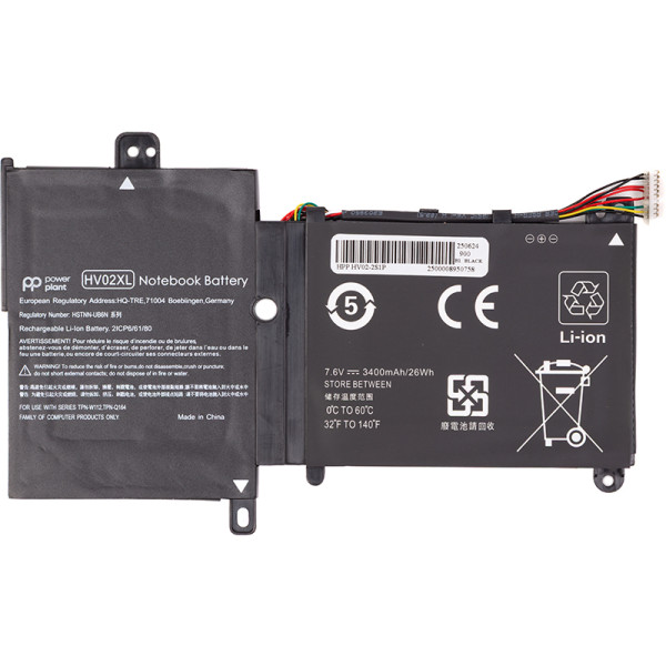 Фото - Аккумулятор для ноутбука PowerPlant HP Pavilion X360 11-K (HV02XL) 7.6V 3400mAh (NB462490) Фото - Аккумулятор для ноутбука PowerPlant HP Pavilion X360 11-K (HV02XL) 7.6V 3400mAh (NB462490)