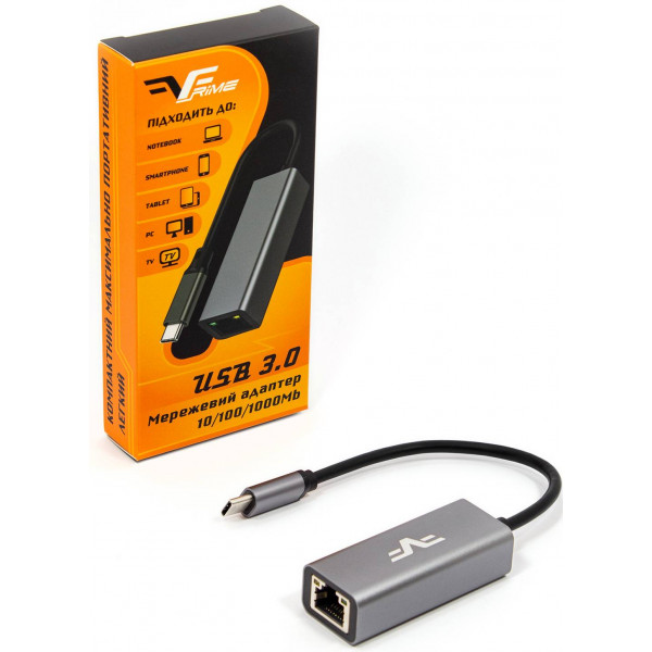 Переходник USB Type-C - RJ-45 Frime USB Type-C Gigabit Ethernet RTL8153 ...