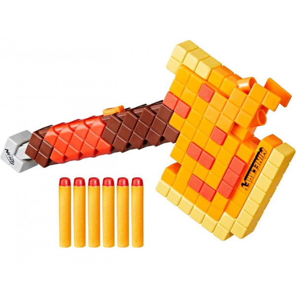 Фото - Бластер многозарядный Hasbro топор Nerf Firebrand серии Майнкрафт (F8953)