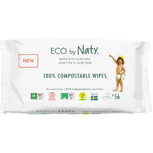 Фото - Салфетки влажные для детей Eco By Naty Органические с алоэ (245036)